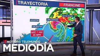 Los estados del Sur recibirán peligrosas cantidades de agua debido a Francine | Noticias Telemundo