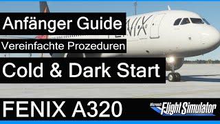 Fenix A320 - Anfänger Guide - Cold & Dark (vereinfachte Prozeduren)  MSFS 2020 Deutsch