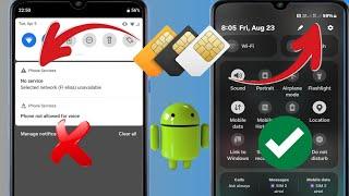 How To Fix No Service SIM Card Problem On Android (Update 2024) | SIM Card No Service