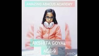 Akshita Goyal ( Brilliant work) #Amazingabacusacademy.com#call  9899698414