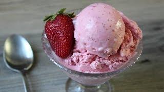 Strawberry Ice Cream -- Fast & Easy Strawberry Ice Cream - Eggless Ice Cream Recipe