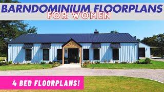 Barndominium Floorplans for women - 4 bedroom barndominiums | 1845 Barndominiums