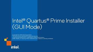 Intel® Quartus® Prime Installer (GUI mode)