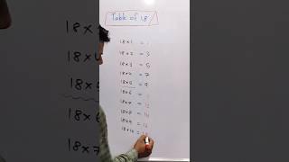 Table of 18 | Riyaz sir| #trendingshorts #trending #table #shorts #viral #maths #riyazacademy