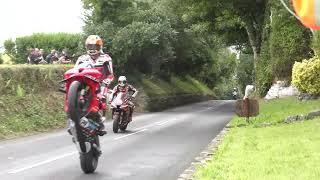 Davey Todd Wheelie After Winning Feature Race of Armoy Race of Legends 2024