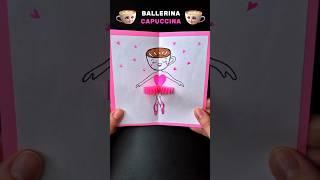 DIY Ballerina Cappucina Pop Up Card  How to Draw a Cute Ballerina Cappucino in 5 minutes!