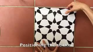 Applying Floor Tile Sticker