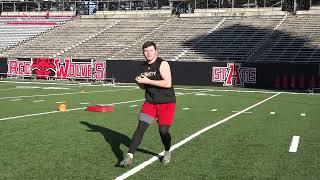 Quarterback Drills - Footwork, Dropback, Bag Drills - Arkansas State QB Drill Tape