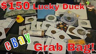 EPIC $150 eBay Grab Bag from Lucky Duck Coins & Stuff! Seller Review Mystery Bag Unboxing #coinsnobz