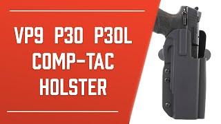 HKParts X Comp-Tac | Holster for your VP9, P30 or P30L w/ a Compensator, Comp Weight + Match Weight