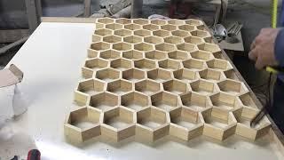 EPOXY RESIN HONEYCOMB COFFEE TABLE