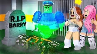 BARRY MORREU E VIROU UM FANTASMA  (Escape da Prisão do Barry fantasma no Roblox)