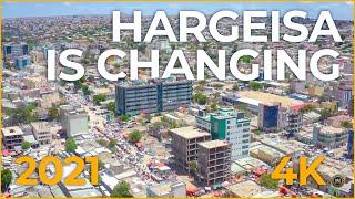 HARGEISA CITY IS CHANGING FAST. 2021 BUSINESS DISTRICT Amazing Buildings and Malls. 4K Drone PART 2