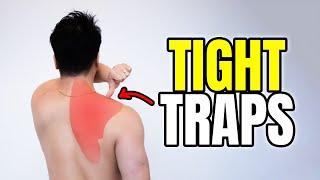 How to get rid of tight traps - nerve flossing and strengthening exercises for the upper trapezius