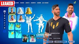 LIONEL MESSI FORTNITE Skins, Emotes and All Cosmetics early showcase