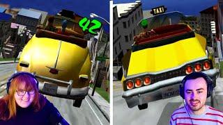 Let's Play CRAZY TAXI - 3 Minute Challenge (James vs. Shannon)