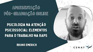 CONVITE: Pós-graduação: Psicologia na atenção psicossocial: elementos para o trabalho na RAPS