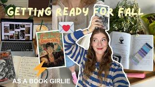 CHANGING SEASONS AS A BOOK GIRLIE - reading vlog, mood board & harry potter season!!