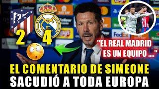 ¡SIMEONE LLORA AL HABLAR DEL REAL MADRID! ¡VER LO QUE DIJO! ¡REAL MADRID HOY!