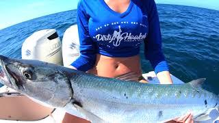 Areanna with a Monster Barracuda!