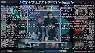 I CAN'T LET GO  - Air Supply (Lyrics) - Greatest Hits Golden Oldies but Goodies