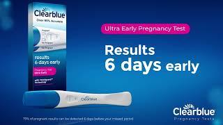 Clearblue Ultra Early Pregnancy Test with Results 6 days before your missed period - Feature Video