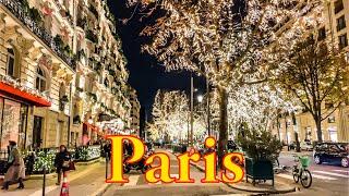 Paris, France - Christmas Lights 2023 | Paris 4K | A Walk In Paris