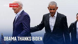 Obama thanks Biden - but no immediate endorsement of who's next