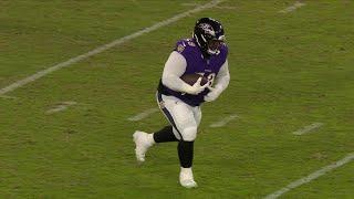 Big-man INT! 355-lb Michael Pierce sends Ravens' sideline into frenzy with takeaway