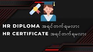 HR Diploma အရင်တက်ရမလား HR Certificate အရင်တက်ရမလား