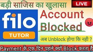 Filo Tutor Account Blocked  Problem  Solution  Process  #filo_tutor #filo #account_blocked