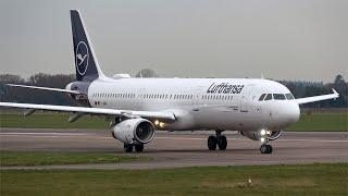 Lufthansa Airbus A321-100 - D-AIRW - Takeoff at Norwich Airport