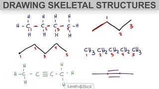 How to Draw Skeletal Structure or Bond-Line Notation for Organic Molecules