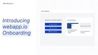 Introducing webapp.io new onboarding template