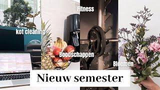 Get ready with me voor het nieuwe semester aan de universiteit! Grote kot cleaning, boodschappen,…