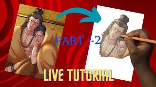 Mr. random artist is live! Drawing️ of Sita Ram in anime style . part 2