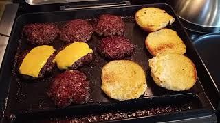 Ninja Sizzle Flat Grill Burgers