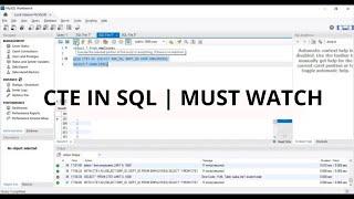 CTE (Common Table Expression) IN SQL With Examples| ADVANCE SQL TUTORIAL