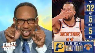 FIRST TAKE | "Knicks in 7" - Stephen A. [Goes Crazy] Brunson, Towns dominated Pacers 111-94 Game 5