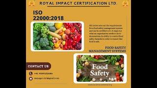 ISO22000 Certification #FoodSafetyManagementSystem #iso22000 #royalimpactcertificationltd 9289152686