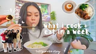 what i cook + eat in a week | girls trip to vegas, date night, new haircut, easy recipes