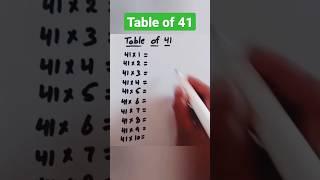 Table of 41 #shorts