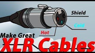 XLR Microphone Cables, How to solder connectors Studio Balanced DIY ULTRA QUIET