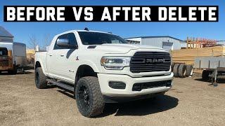 BEFORE vs AFTER 6.7 Cummins Delete 5th Gen