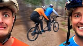 TRYING TO JUMP A TANDEM DOWNHILL! Tandem Twins