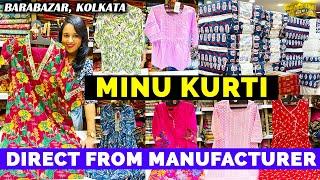 Minu Barabazar Kurti Manufacturer | Pure Cotton Kurti Wholesaler Kolkata | Minu Kurti | Minu Kolkata