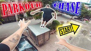 PARKOUR CHASE TAG IN THE CITY (Epic Parkour POV Chase) | HIGHNOY