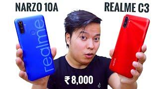 Narzo 10A vs Realme C3 Full Comparison : Best Smartphone under 8000 ⁉️