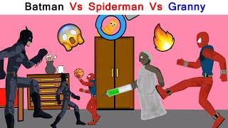 BATMAN VS SPIDERMAN VS GRANNY || ANIMATION COMEDY