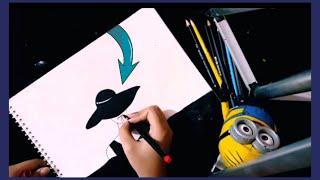 #youtube #alizabaig #sketching //how to  create a lady with hat /step by step .....